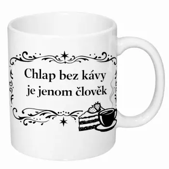 Hrnek 330 ml bez kávy je člověk