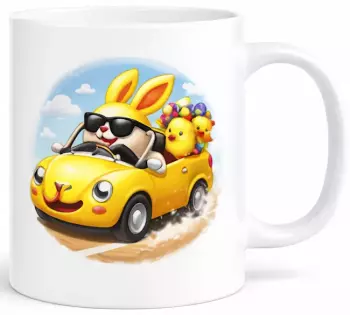 Hrnek 330 ml velikonoční auto