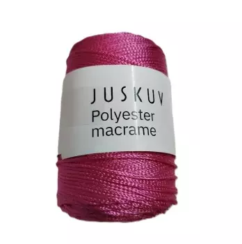 Polyester macrame Juskuv středně růžová