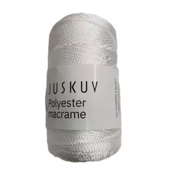 Polyester macrame Juskuv bílá