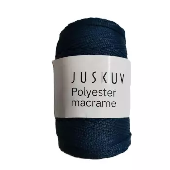 Polyester macrame Juskuv námořnická modř