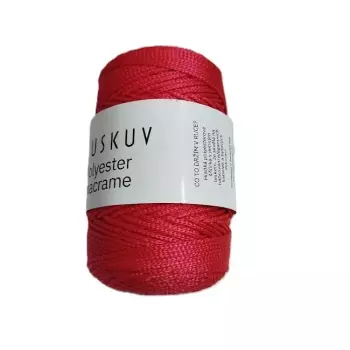 Polyester macrame Juskuv tmavě růžová